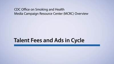MCRC Overview Series, Video 3: Talent Fees and Ads in Cycle