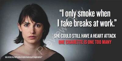 One Cigarette - Heart Attack - Print: details >>